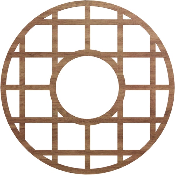 Ekena Millwork O'Neal Wood Fretwork Pierced Ceiling Medallion, Walnut, 36"OD x 13 1/8"ID x 3/8"T CMWP36X36X0375ONWA - main